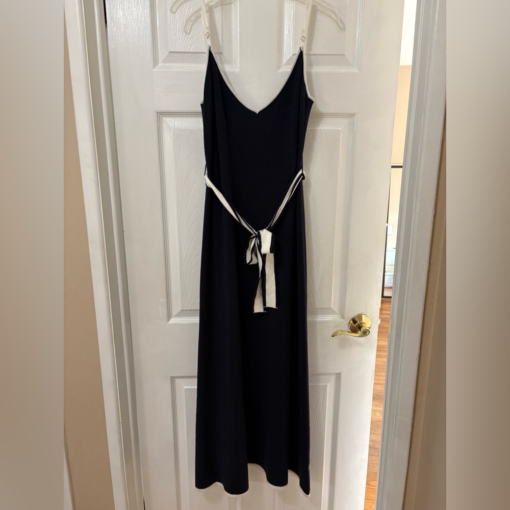 Anthropologie Navy and White Nautical sweater dress size large